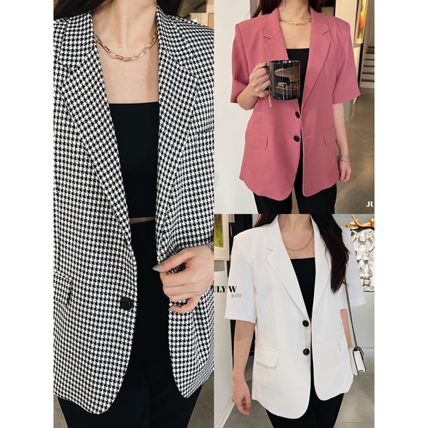 Áo Khoác Blazer thiết kế 2 lớp, có đệm vai, túi thật, form chuẩn đứng dáng