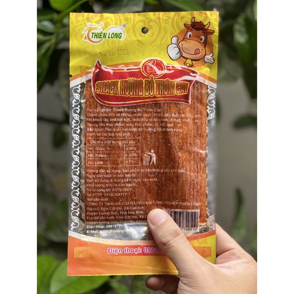 Bịch Snack hương bò miếng thơm cay gói gói 30g
