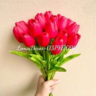 10 cành hoa lụa hoa giả - Hoa tulip