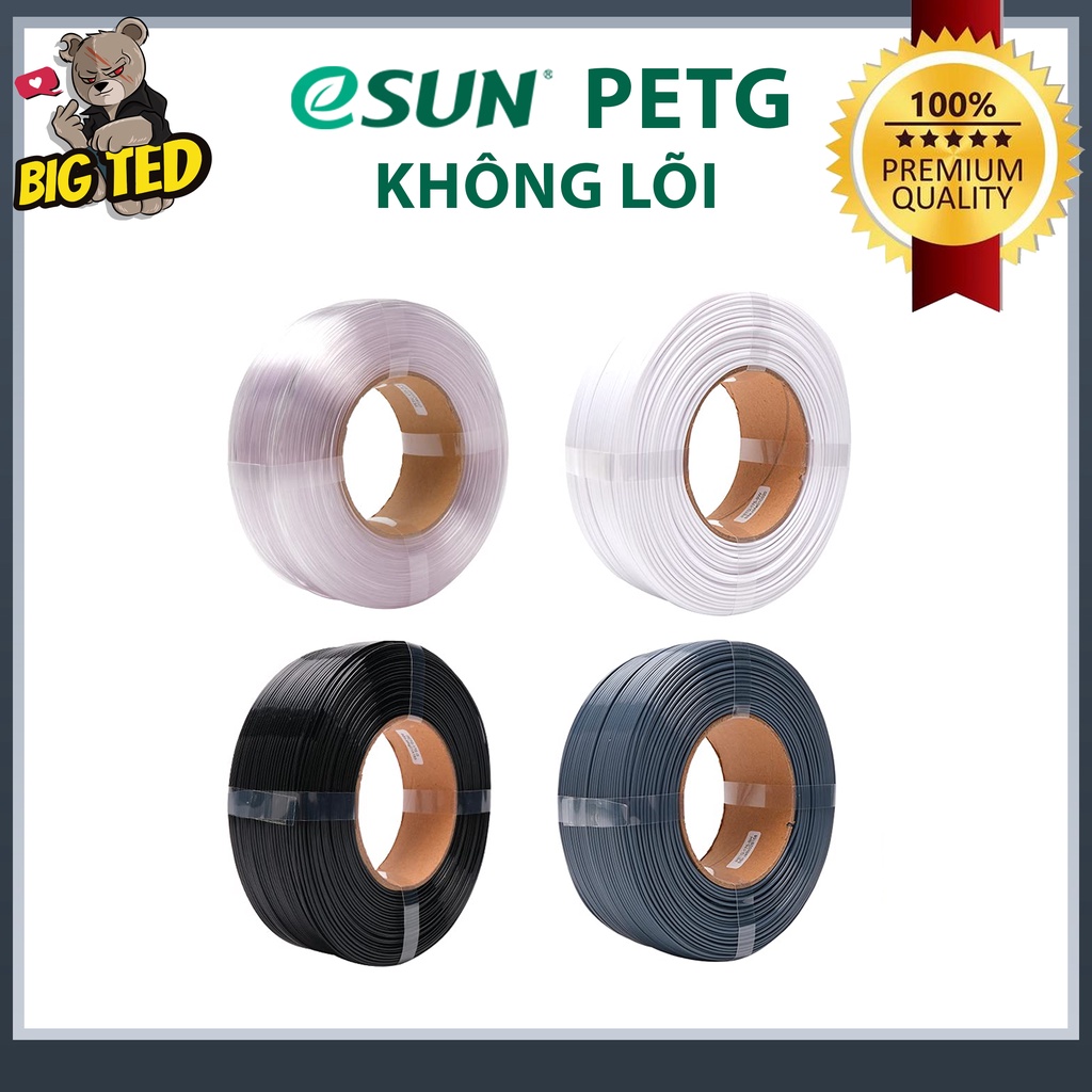 PETG,Nhựa in 3D ESUN PETG Không lõi 1kg CHÍNH HÃNG, vật liệu in chính hãng, không kèm lõi, refilament, nhựa in PETG PLA+