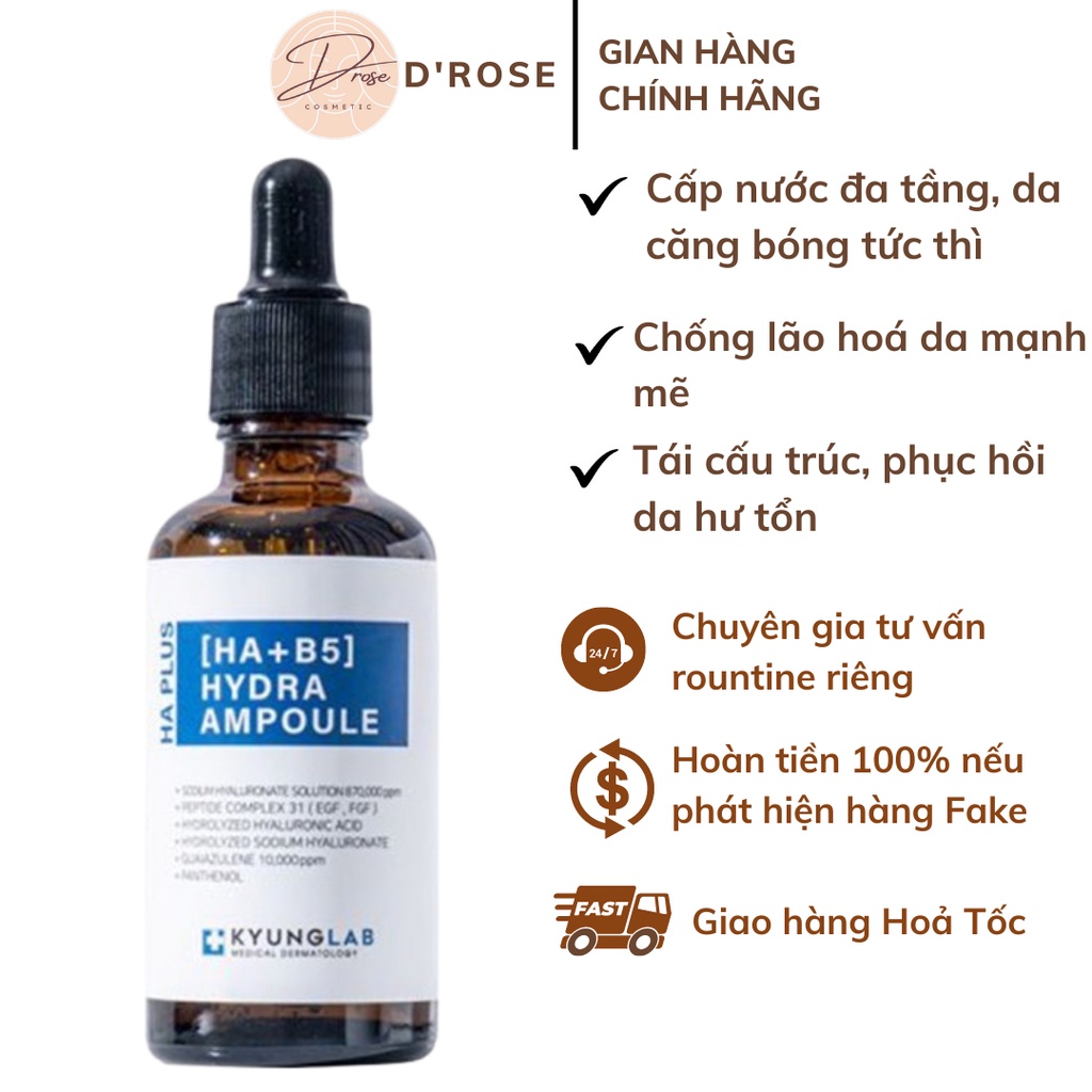 Serum HA B5 Kyung Lab Hydra Ampoule cấp nước căng bóng trắng da 50ml - DR00