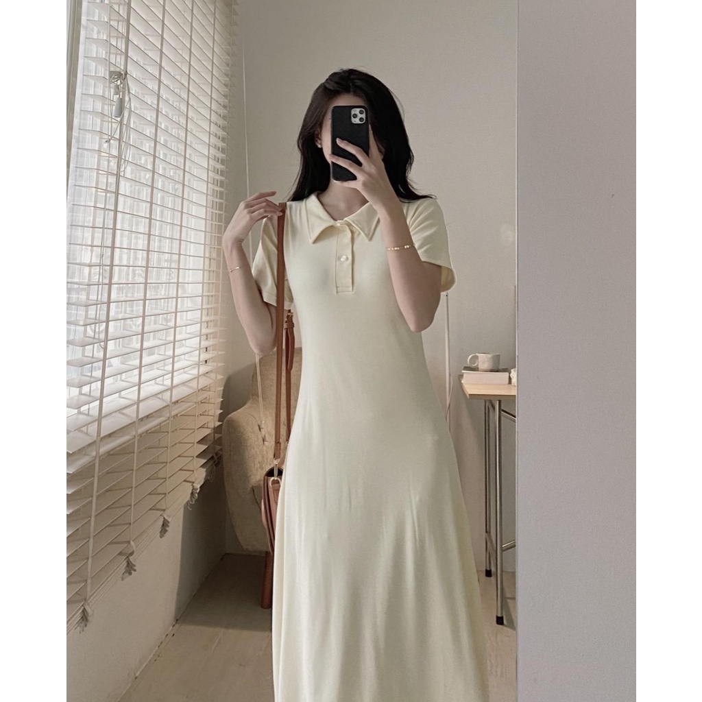 Đầm polo cổ đức dáng suông hàn quốc - Retrostyle - vaypolosuong1047