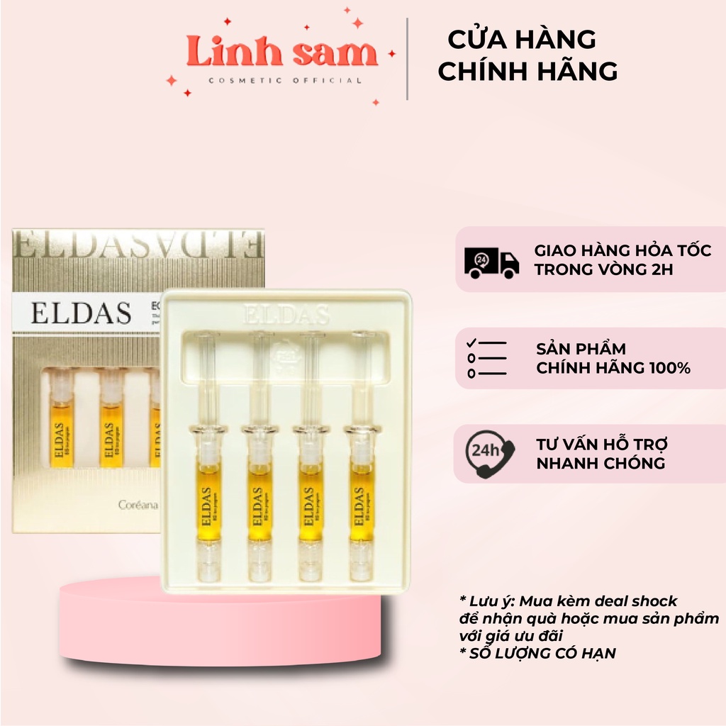 Hộp Serum Tế Bào Gốc Eldas EG Tox Program Coréana Ngăn Ngừa Lão Hóa Da (2ml x 4 ống)
