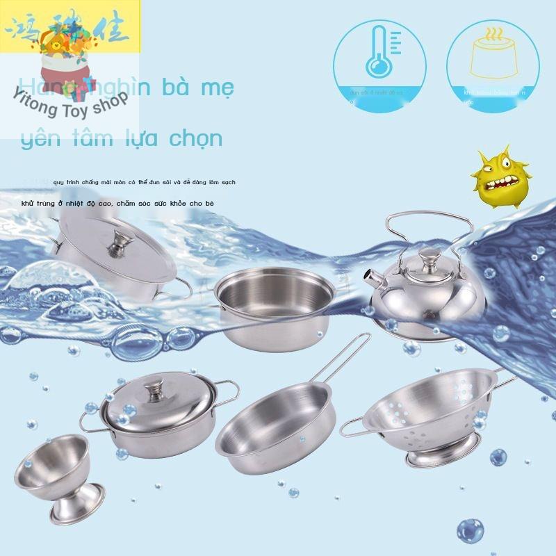Nhà Bếp Mini Nấu Thực Bộ Đồ Chơi Nấu Ăn Cho Trẻ Em Đồ Chơi Nhà Bếp Nhỏ Dụng Cụ Nhà Bếp Đồ Chơi Bé Gái Bé Trai