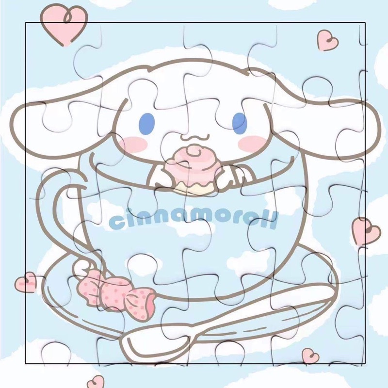 Tranh Ghép Hình Cute 15x15  Mẫu Gấu Dâu, Hellokitty, Kuromi, Cinnamoroll Cho Bé