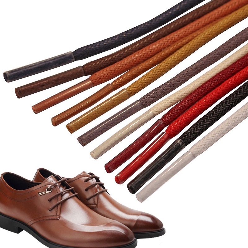 Dây giày tròn sáp TEFOSS cho giày tây, giày bôt,giày da, dài 90-150cm