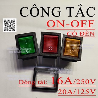 Công tắc điện 4 chân có đèn báo 16a 250v max 3000w