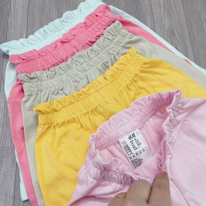 SET 5 QUẦN COTTON CẠP BÈO HM MẶC MÙA HÈ CHO BÉ GÁI