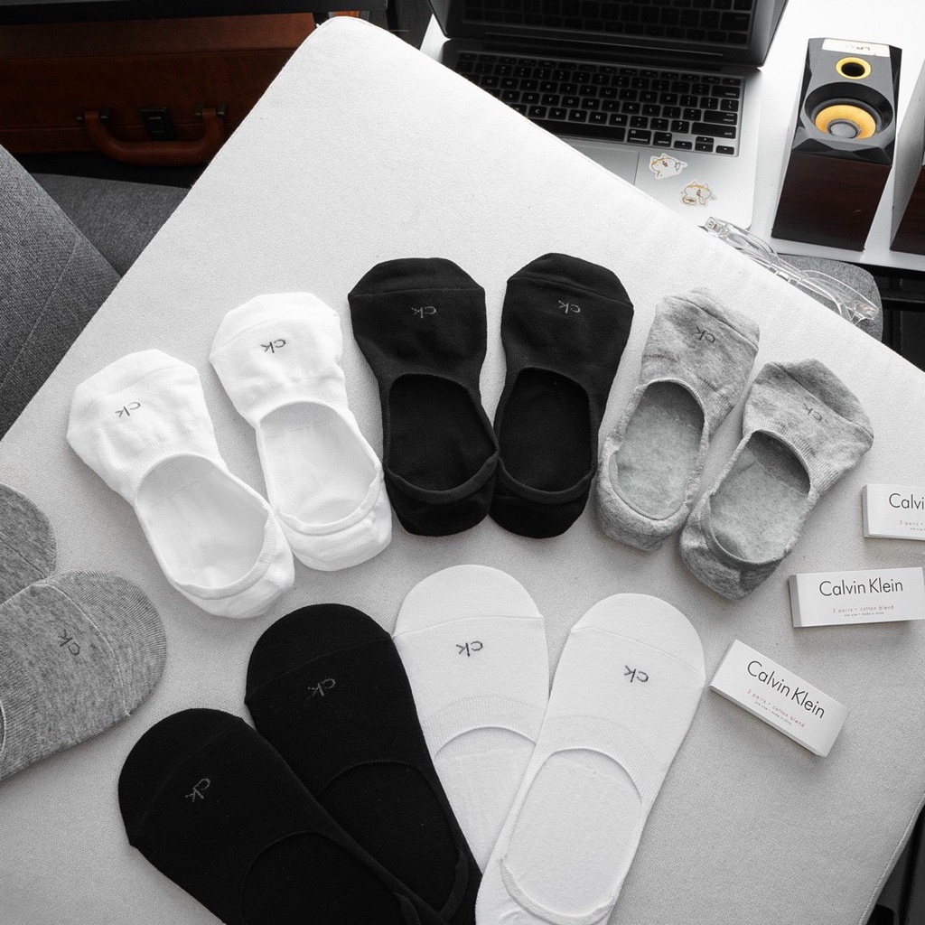 Set 3 đôi vớ/tất lười chất cotton dày dặn, thông thoáng, thấm hút tốt, không hôi chân