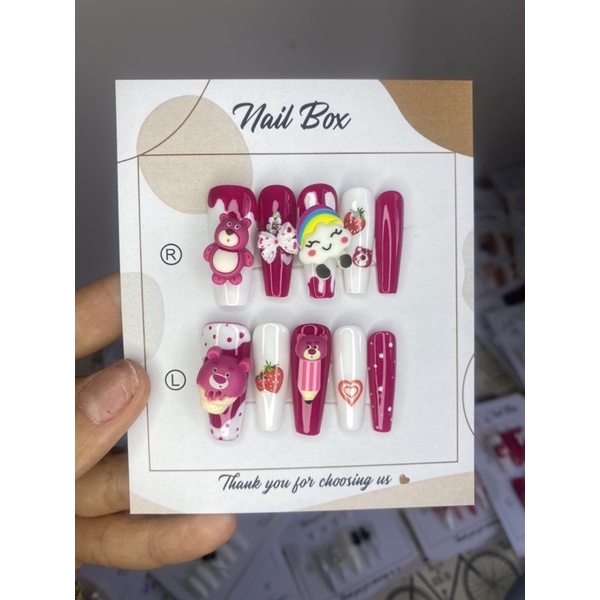 Nailbox gấu dâu