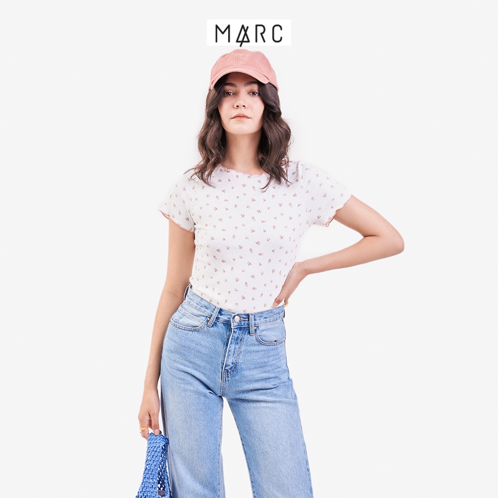 Áo thun nữ MARC FASHION hoa cuốn biên FATN049322