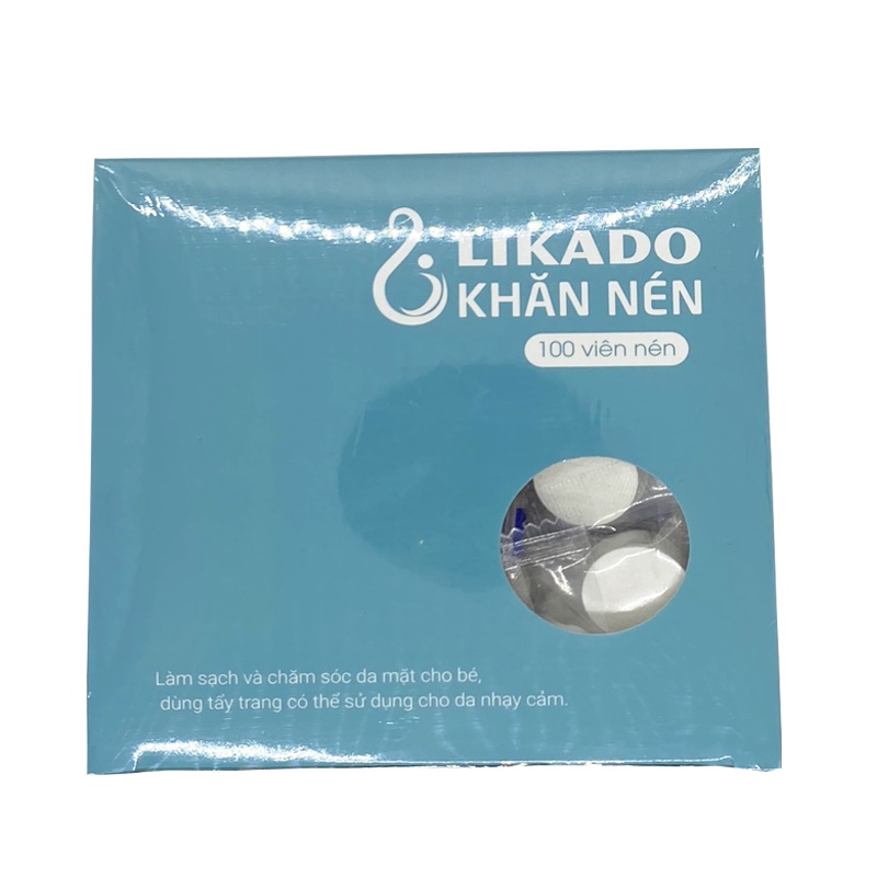 Khăn giấy nén dạng viên kẹo du lịch LIKADO ( loại 100 viên)