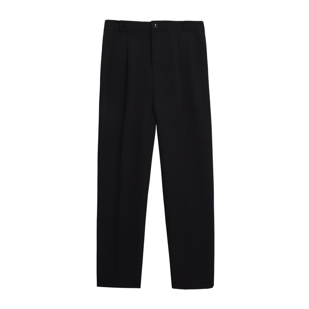 (Ảnh thật) Quần baggy vải nữ ống đứng, cạp cao, đủ size, chất vintex Hàn đẹp cao cấp
