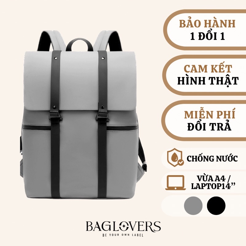 BALO DÁNG VUÔNG CHỐNG NƯỚC UNISEX / VỪA LAPTOP14” / GASXÁM