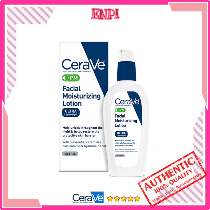 Kem dưỡng ẩm CeraVe Facial Moisturizing Lotion PM 4% Niacinamide 89ml