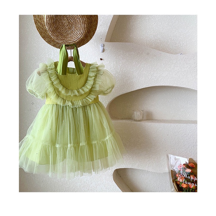 Váy Công Chúa Ren Ngực Hàng QC Cao Cấp Bé Gái