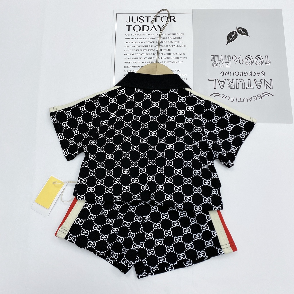 Bộ quần áo cộc tay cho bé trai bộ polo hàng QCCC cho bé từ 10 đến 25 kg _ BH4