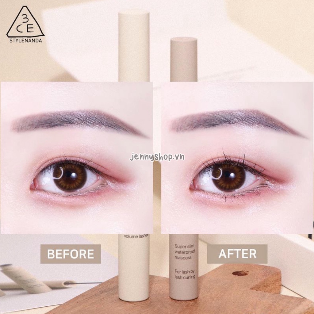 Chuốt Mi 3CE Super Slim & Slim Fix Waterproof Mascara