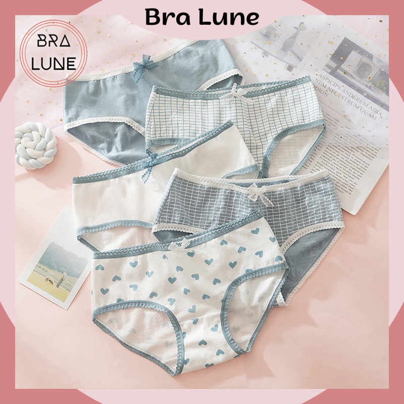 Quần lót nữ cotton gân tăm cute Grati 347