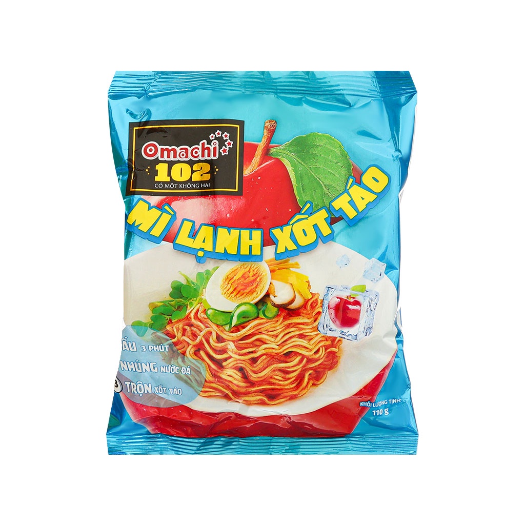 Mì Omachi mì lạnh sốt táo gói 110g