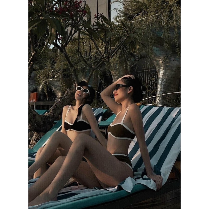 Bikini Viền Trơn Có Mút Ngực