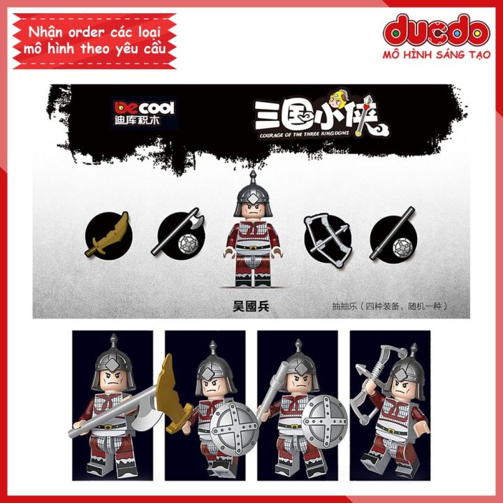 Dcool 300A Minifigures lính TAM QUỐC binh khí ngẫu nhiên tuyệt đẹp - Đồ chơi Lắp ghép Xếp hình Mô hình Mini