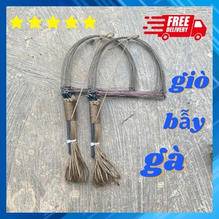 Giò bẫy gà rừng bộ 20 chân thép khoen inox đúc
