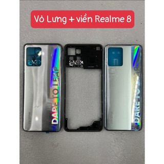 Vỏ lưng + viền oppo realme 8,Realme 8 pro ,kèm khay sim,kính camera,phím sườn