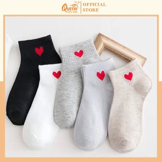 Tất Vớ Nữ Ulzzang Cổ Thêu Trái Tim Thời Trang Cực Đẹp