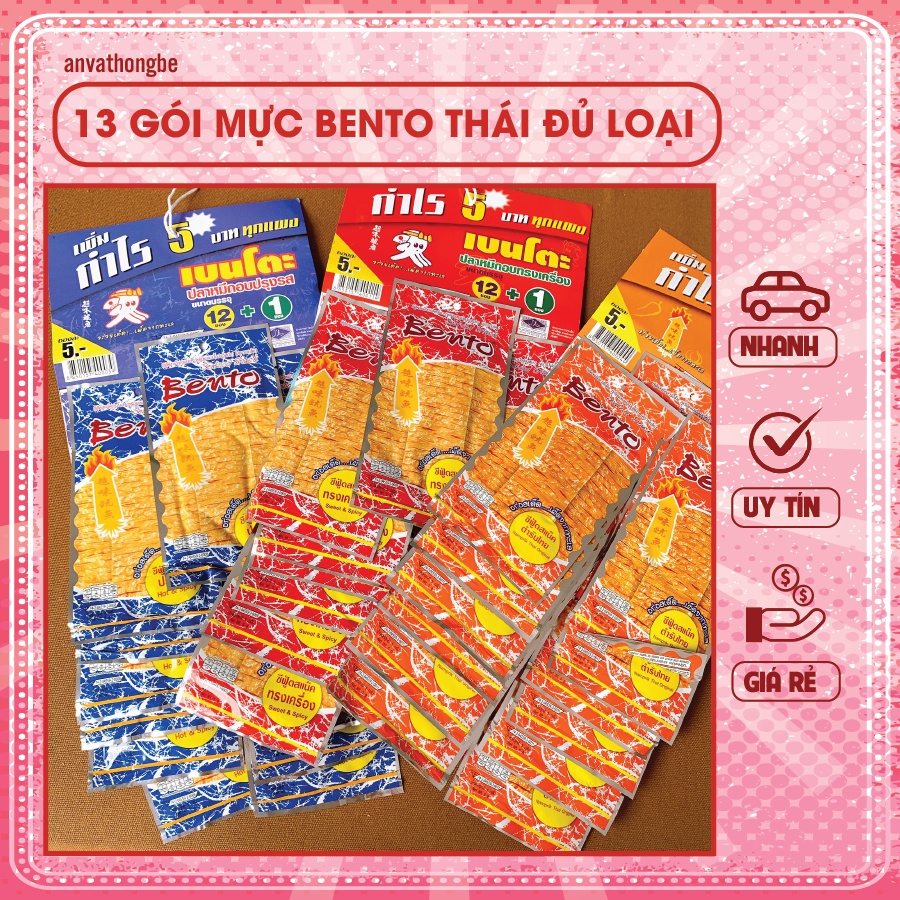 13 gói MỰC BENTO thái đủ loại