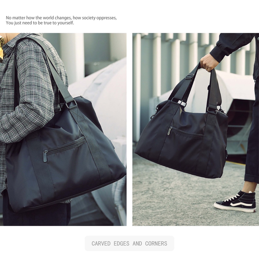 Carve.A Store Hàng Có Sẵn Túi Đeo Chéo Nylon Sức Chứa Lớn Chống Thấm Nước Đựng Hành Lý Đi Tập Gym Thể Thao Dành Cho Nam