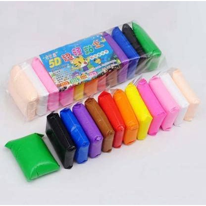 Đất Nặn Xốp An Toàn Siêu Nhẹ Cho Bé (túi 12 màu)