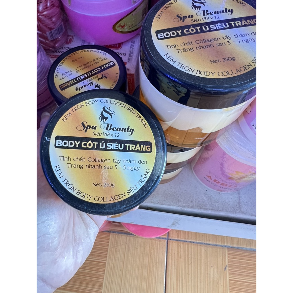 Kem Body Cốt Ủ Siêu Trắng 250g 2 lớp