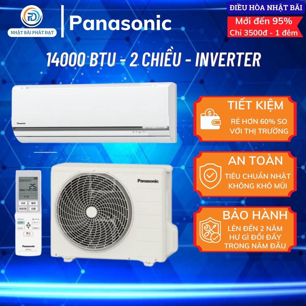 Điều hòa Panasonic 10000btu 2 chiều inverter nội địa Nhật bảo hành 1 năm Nhật Bãi Phát Đạt