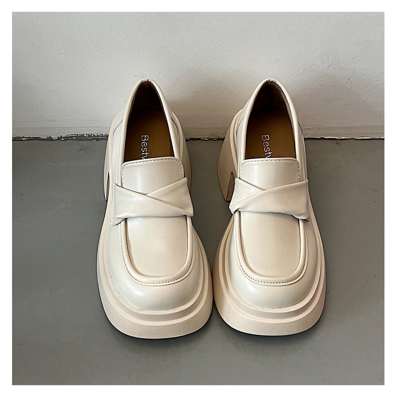 Giày Lười Da Nữ Đế Cao Thời Trang Kiểu Pháp WESTIE STUDIO - A241.GN