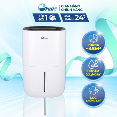 Máy hút ẩm dân dụng dùng máy nén FujiE HM-920EN công suất hút ẩm 20L/ngày, kèm lọc không khí