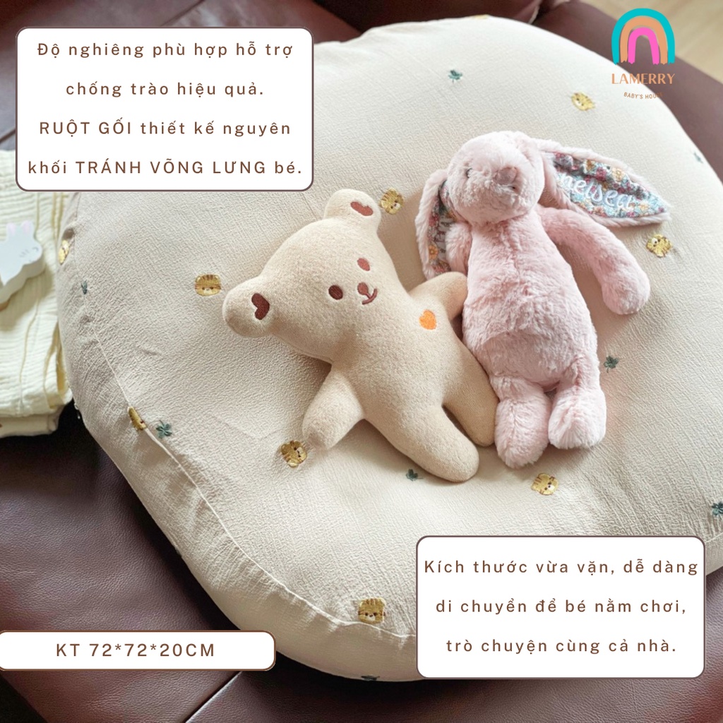 Gối chống trào Moon&mints cao cấp cho bé