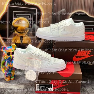 Giày thể thao jordan low triple white cổ thấp bản quản châu - giày sneakers jd 1 low trắng full cao cấp full box bill