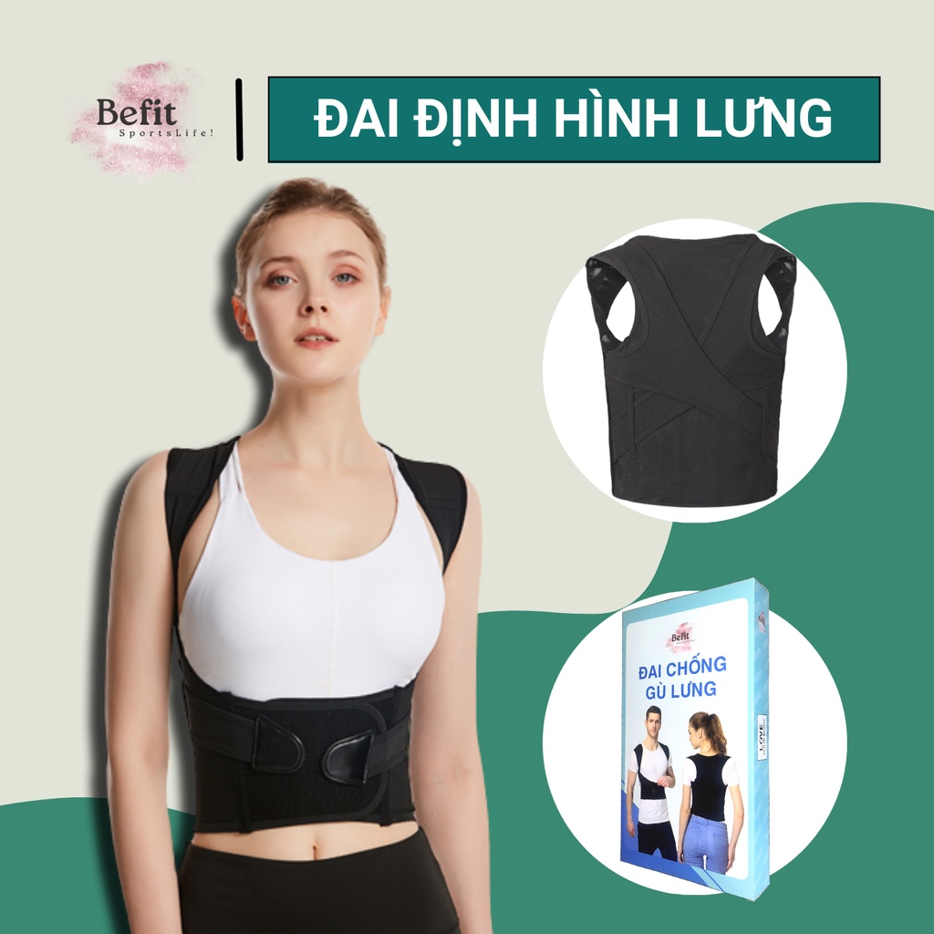 Đai Định Hình Lưng Befit, Đai Chống Gù Lưng Hỗ Trợ Tập Luyện Thể Thao Dành Cho Cả Nam Và Nữ