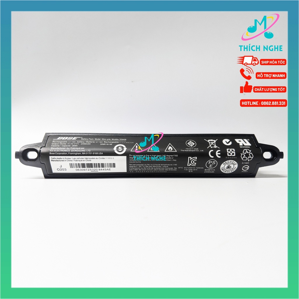 Pin thay loa Bose Soundlink 1 2 3 chính hãng 359495 359498 330107A 11.1V 2330mAh/25Wh - Thích Nghe