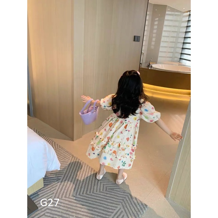 Váy hoa baby doll cực xinh cho bé gái 9-36kg nhí nhỡ đại G27