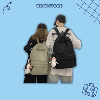 Balo Trơn Ulzzang vải dù chống thấm nước nhẹ, đựng vừa laptop 15.6inch Nam Nữ BL61 - Balo Koni