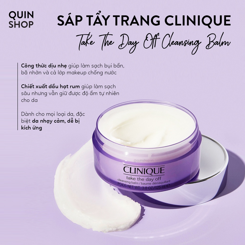 Sáp Tẩy Trang Cho Da Nhạy Cảm Clinique Take The Day Off Cleansing Balm