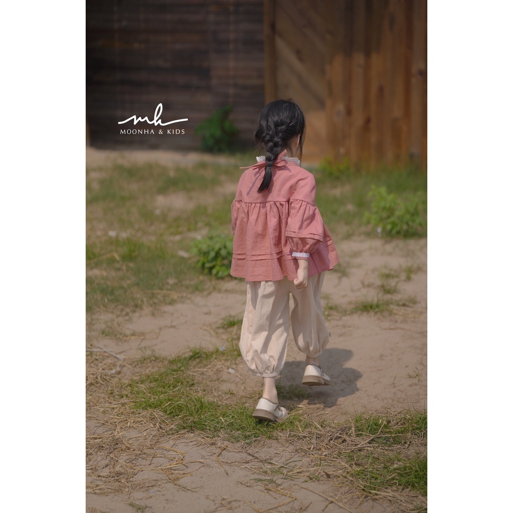 Áo tay phồng bé gái linen | Julia by Moon Ha & Kids