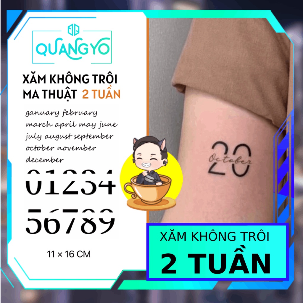 Hình xăm không trôi ngày tháng sinh nhật, hiện đại trẻ trung, Xăm giống Inkaholic