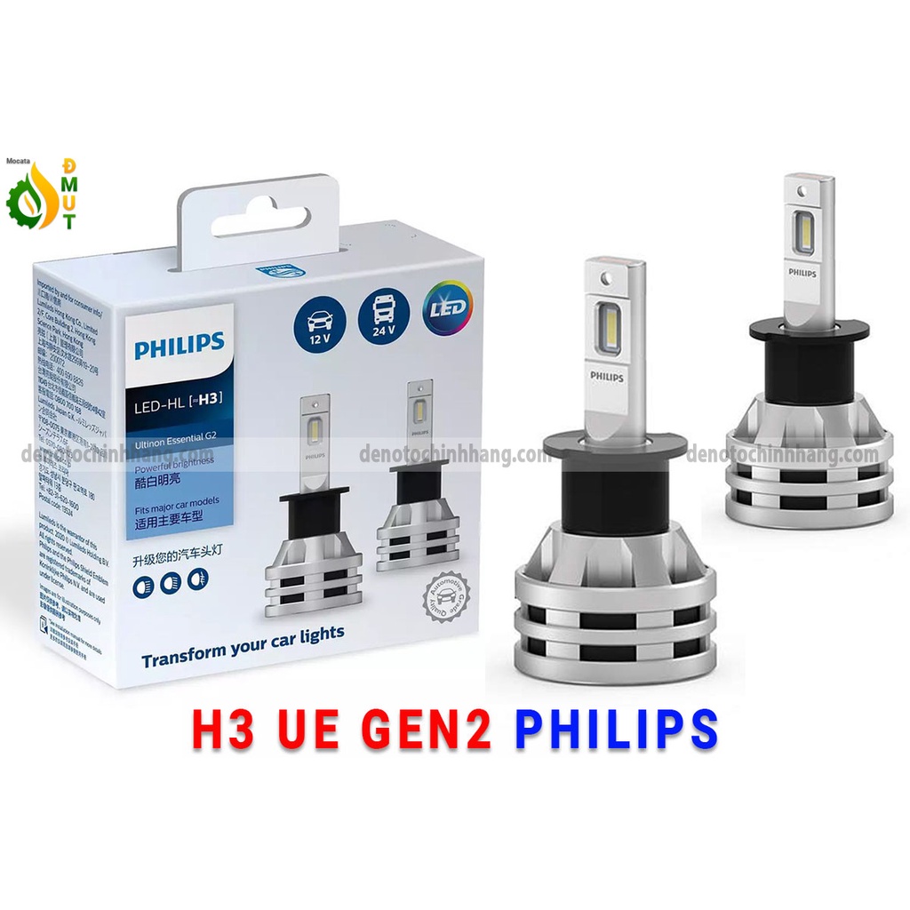 2 Đèn LED H3 Ultinon Essential Gen2 Philips UE Gen2 Bảo Hành 01 Năm - DOCH
