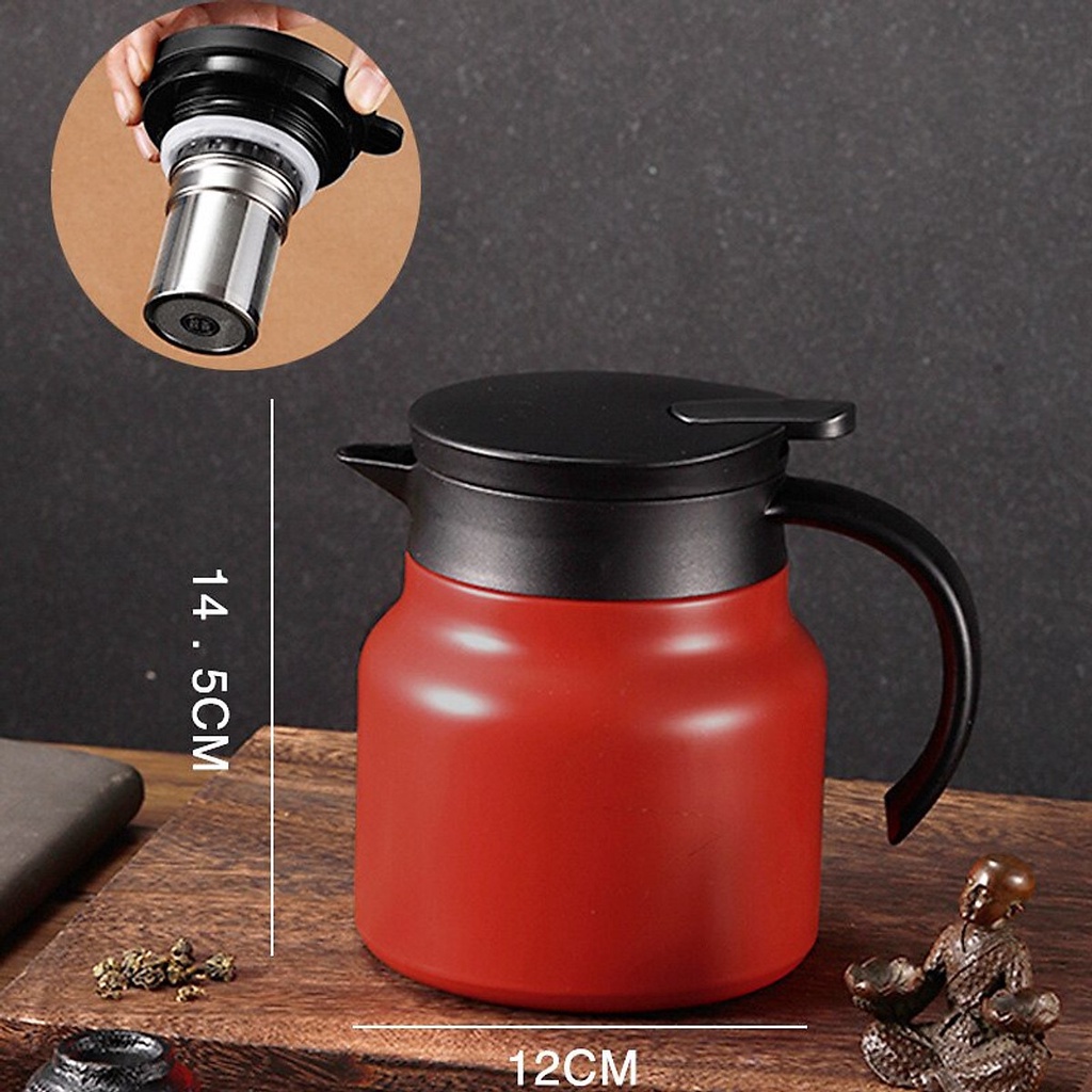 Ấm pha trà, bình lọc trà kiêm phích giữ nhiệt 1000ml, lõi inox 304 xịn xò, kiểu dáng sang chảnh | BigBuy360 - bigbuy360.vn