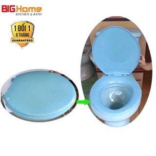 Nắp bồn cầu màu trắng ,xanh ngọc, xanh dương loại dày dùng thay thế cho bồn cầu ngạt,1 nút nhấn, 2 nút nhấn bảo hành 12T