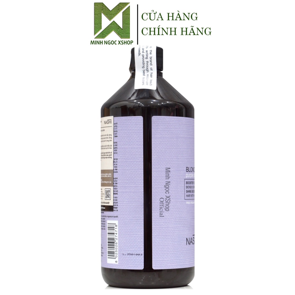 Dầu gội tím khử vàng Nashi Argan Blondy Joy 1000ML