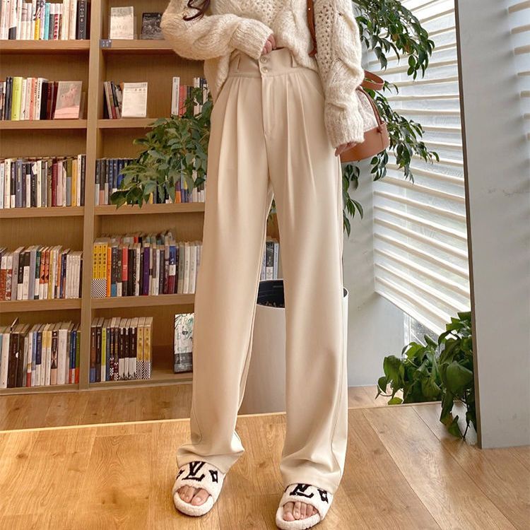 Quần Dài Lưng Cao Dáng Rộng Thời Trang Cá Tính Cho Nữ